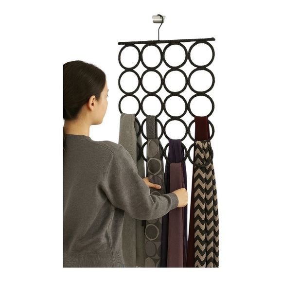 Hivory Tie & Scarf Hanger – 28 Loops – Black – New in Package - Picture 1 of 4